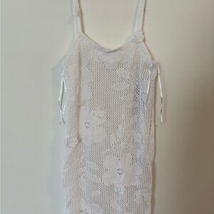 Wild Fable White Crochet-Like Dress